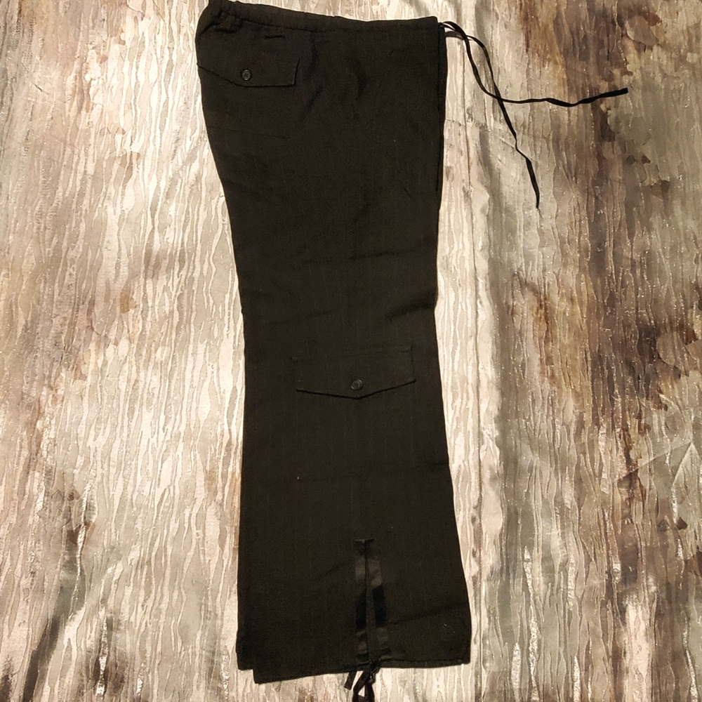 Dressy pinstriped capris